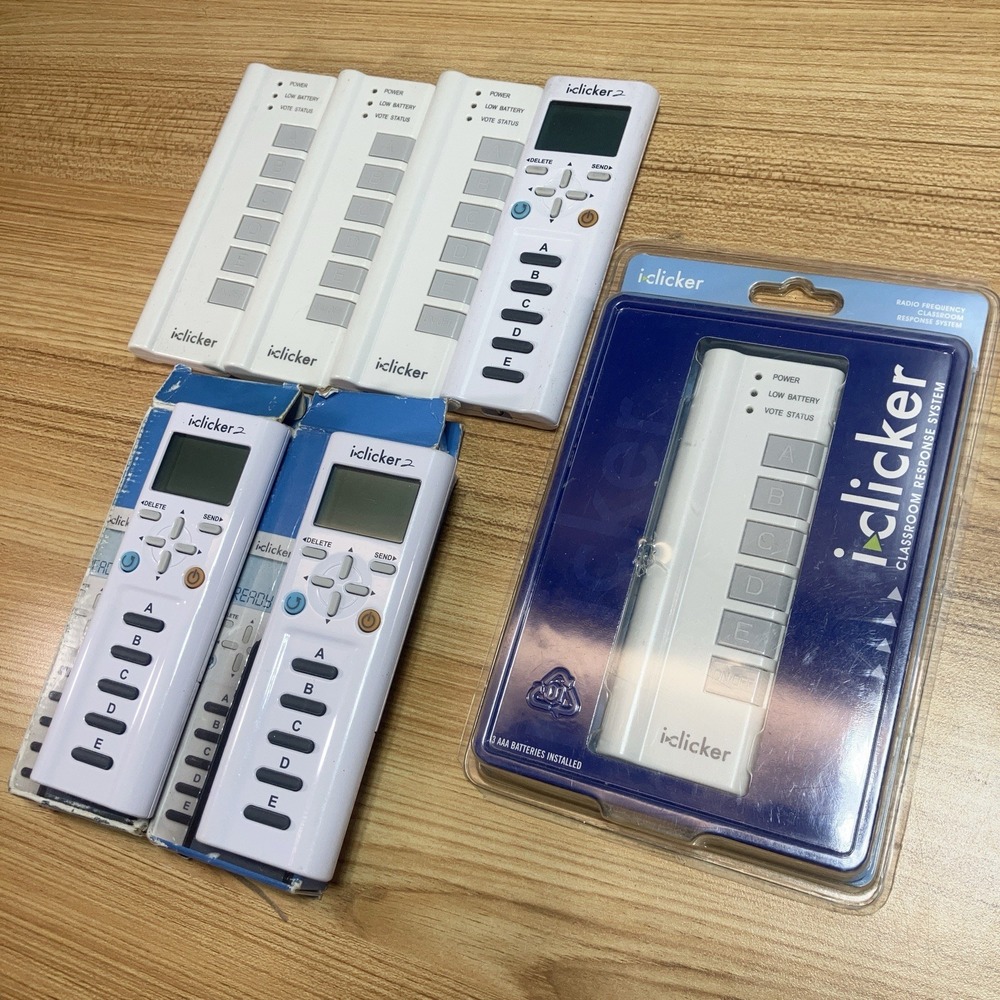 Lot of 7 total - x3 iClicker Remote 2 and x4 iClicker Remote 1 Original